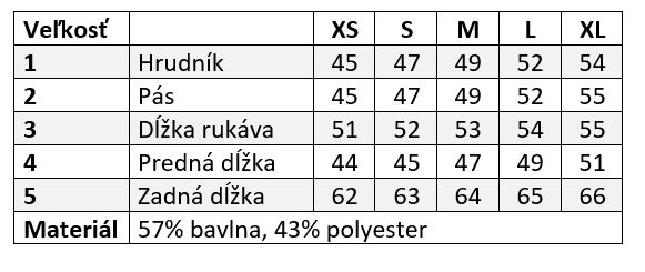 mikina dámska tab SK